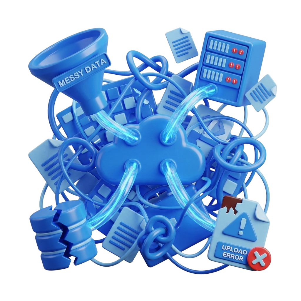 Fragmented recruiting systems with messy data and upload errors